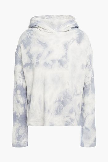 ENZA COSTA Tie-dyed French cotton-blend terry hoodie