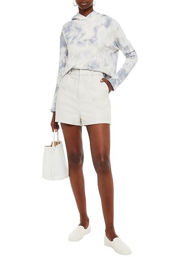 ENZA COSTA Tie-dyed French cotton-blend terry hoodie