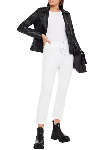 IRO Ghana textured French cotton-terry tapered pants