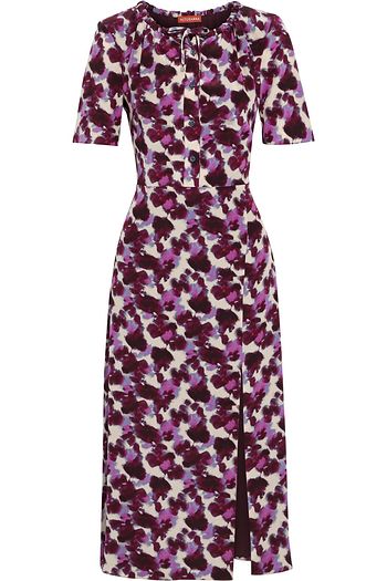 ALTUZARRA Printed silk-crepe midi dress