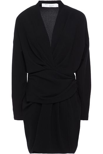 IRO Ricama pleated crepe mini dress