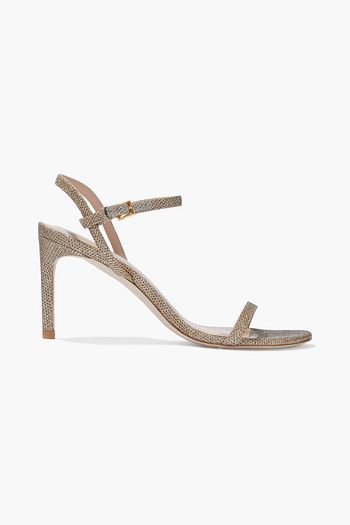 STUART WEITZMAN Kassidy textured-lamé sandals