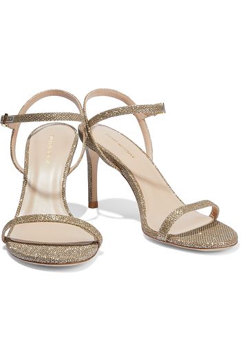 STUART WEITZMAN Kassidy textured-lamé sandals