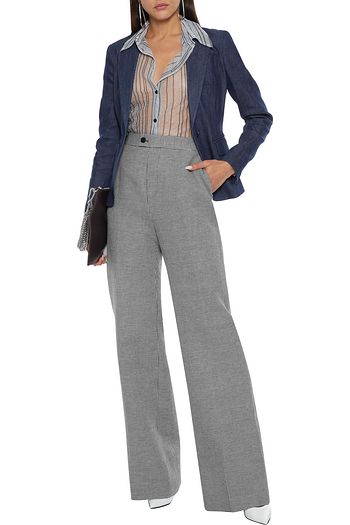 ALTUZARRA Higbie linen and cotton-blend jacquard wide-leg pants