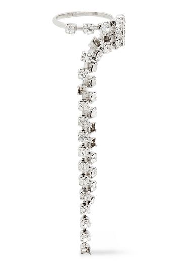 MM6 MAISON MARGIELA Silver-tone crystal ring