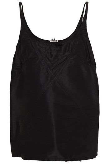 MIU MIU Distressed silk-taffeta top