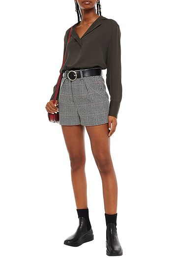 MAJE Shorts aus Tweed mit Hahnentrittmuster