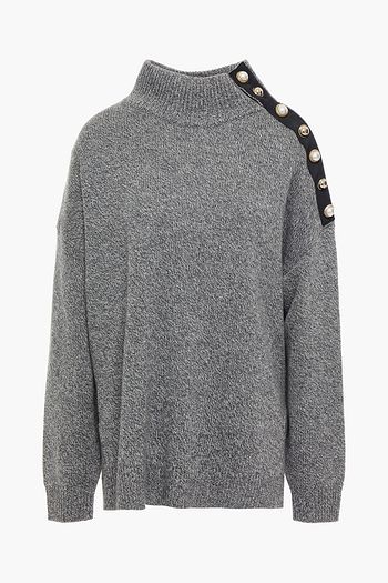 CLAUDIE PIERLOT Malo embellished mélange wool-blend sweater