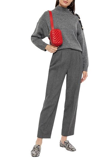 CLAUDIE PIERLOT Malo embellished mélange wool-blend sweater