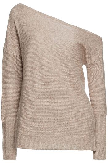 CHARLI Cache off-the-shoulder mélange cashmere sweater