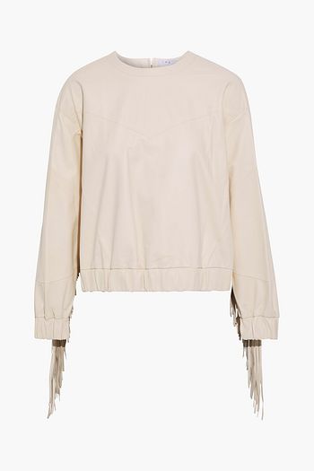 IRO Gentry fringed leather top