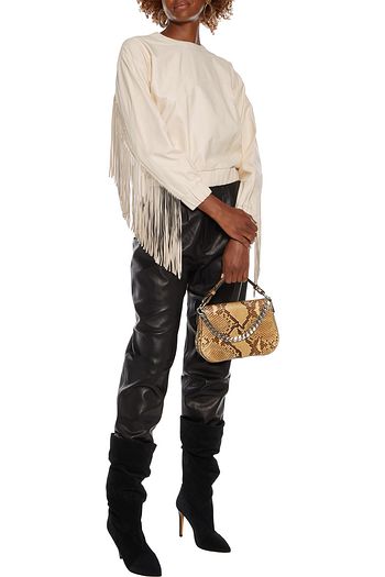 IRO Gentry fringed leather top