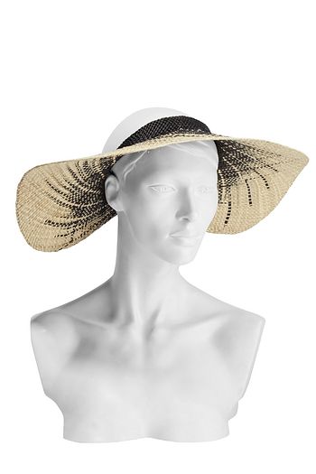 EUGENIA KIM Hannah zweifarbiger Visor aus Stroh