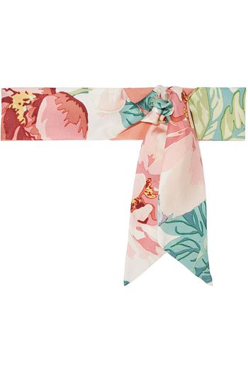 ZIMMERMANN Floral-print silk-twill scarf