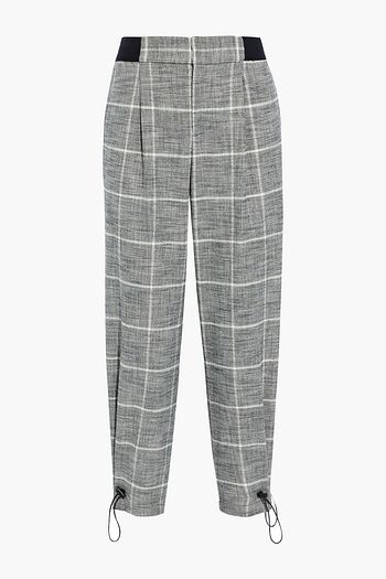 ALICE + OLIVIA Paris Prince of Wales checked flannel tapered pants