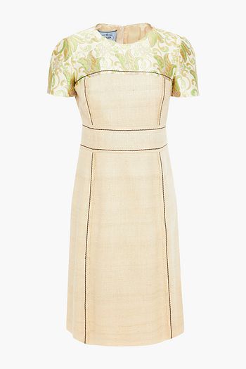 PRADA Kleid aus Seide mit Brokat-Einsätzen