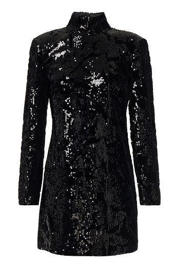 CLAUDIE PIERLOT Relief sequined stretch-velvet mini dress