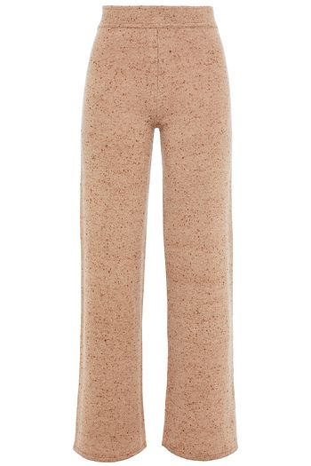 GENTRYPORTOFINO Mélange cashmere wide-leg pants
