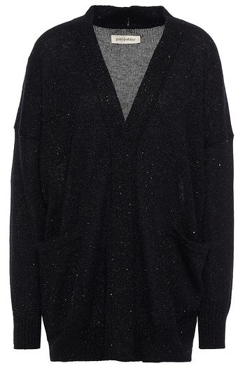 GENTRYPORTOFINO Metallic wool-blend cardigan