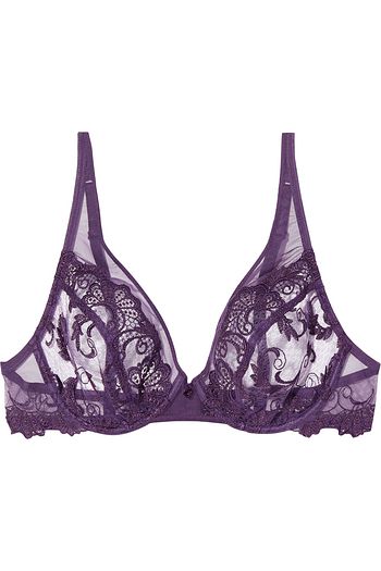 LISE CHARMEL Dressing Floral crystal-embellished lace soft-cup underwired bra
