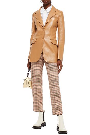 MIU MIU Textured-leather blazer