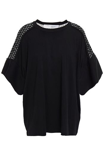 IRO Jady mesh-trimmed cotton-jersey T-shirt