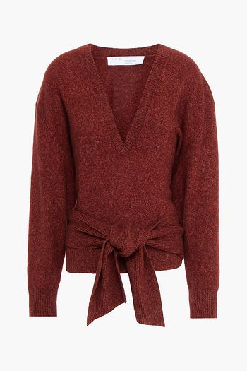 IRO Jokee Pullover aus einer Merinowoll-Yakwoll-Baumwollmischung mit Gürtel