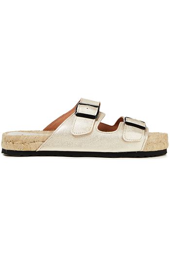 MANEBÍ Metallic leather slides