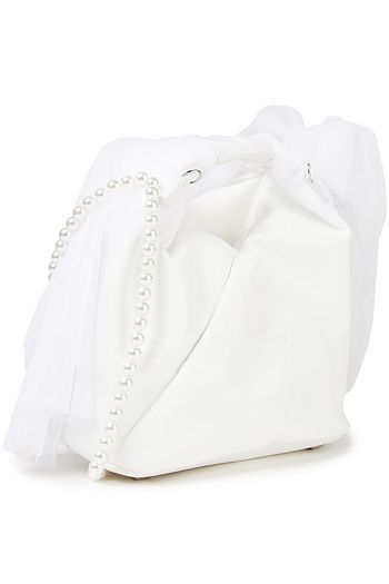 MM6 MAISON MARGIELA Embellished tulle and faux leather tote