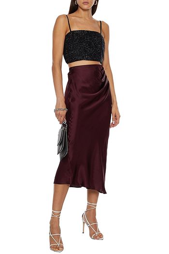 IRO Lasting Cropped Oberteil aus Jersey mit Pailletten