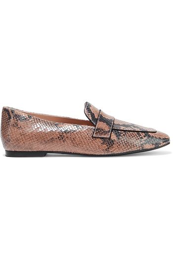 STUART WEITZMAN Payson snake-effect leather loafers