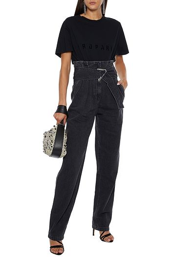 IRO Malloue Jeans mit geradem Bein mit Falten und Gürtel