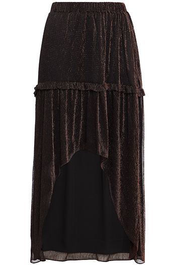 IRO Jolikea Minirock aus Jersey mit Metallic-Effekt und Rüschen