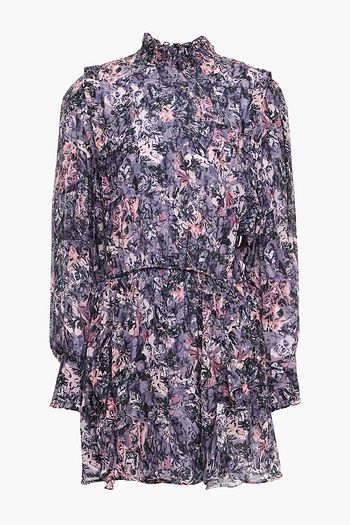 IRO Playsuit aus Chiffon mit Print und Rüschen