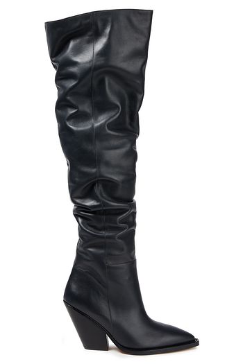 IRO Barkov kniehohe Stiefel aus Leder mit Raffung