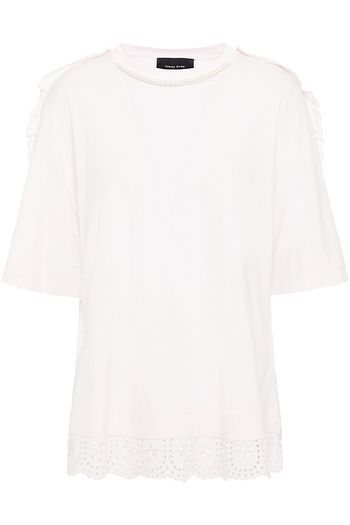 SIMONE ROCHA Faux pearl-embellished cotton-jersey T-shirt