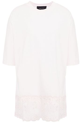 SIMONE ROCHA Broderie anglaise-trimmed cotton-jersey top