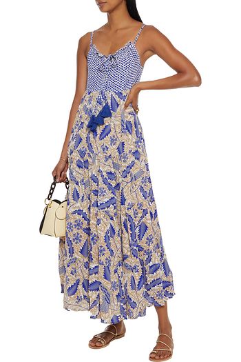 CECILIE COPENHAGEN Nikita tiered printed crepe midi dress