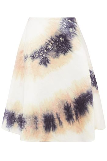 PRADA Flared tie-dyed silk-jersey skirt