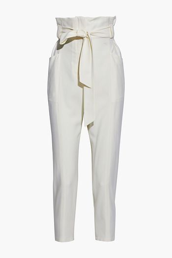 IRO Anpin cropped belted wool-crepe tapered pants