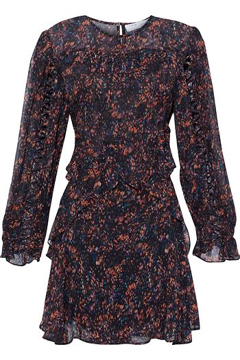 IRO Nojan ruffled printed georgette mini dress