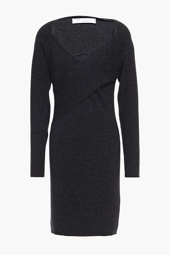 IRO Mélange merino wool-blend mini dress