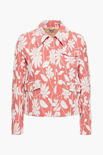 MIU MIU Floral-print cloqué jacket
