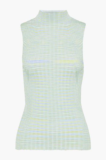 CECILIE COPENHAGEN Eja mélange ribbed-knit top