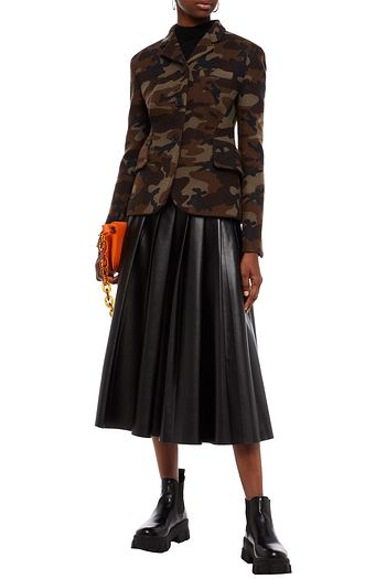 MIU MIU Printed wool-blend felt jacket