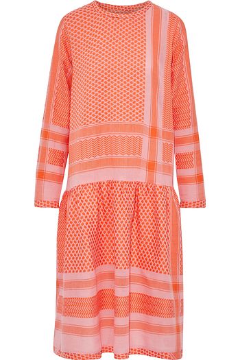 CECILIE COPENHAGEN Josephine fluted cotton-jacquard midi dress
