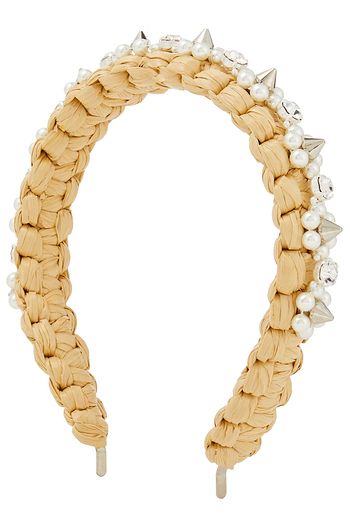 SIMONE ROCHA Verziertes Haarband aus Raffiabast-Imitat