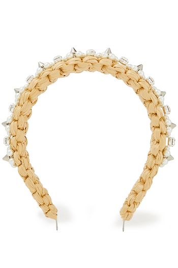 SIMONE ROCHA Verziertes Haarband aus Raffiabast-Imitat