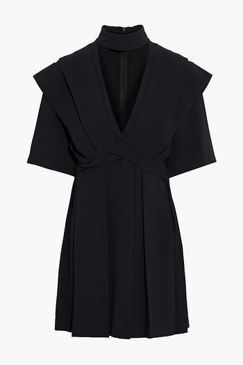 IRO Didje cutout pleated crepe mini dress