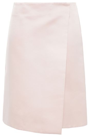 PRADA Silk-satin wrap skirt
